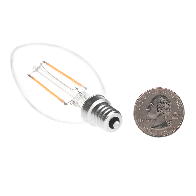 B10 E12 2W LED Vintage Antique Filament Light Bulb, 25W Equivalent, 4-Pack B10 E12 2W LED Vintage Antique Filament Light Bulb, 25W Equivalent, 4-Pack